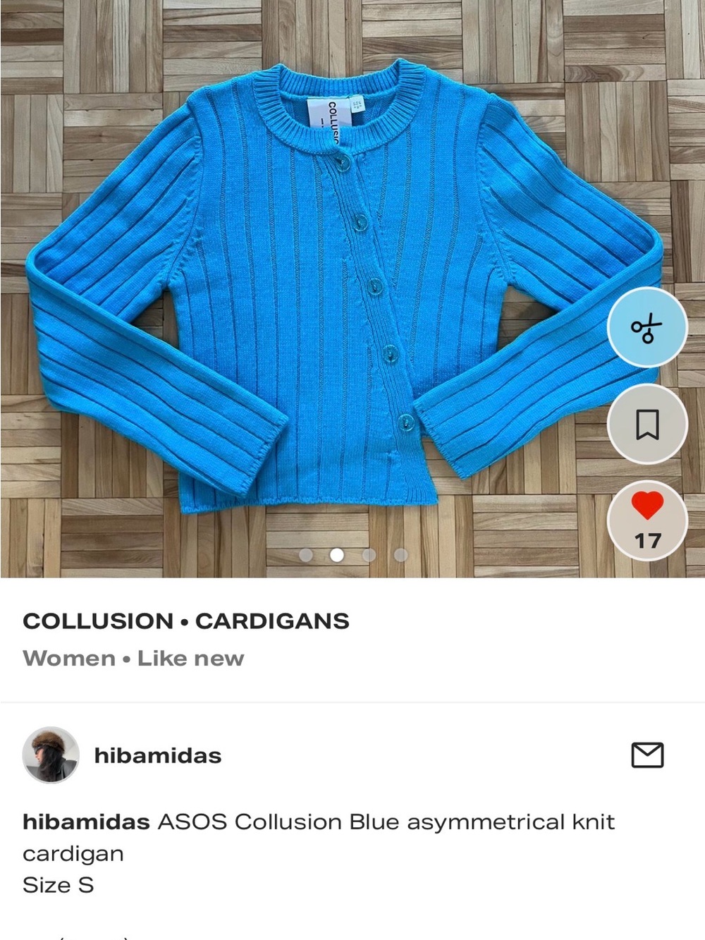 Blue cardigan